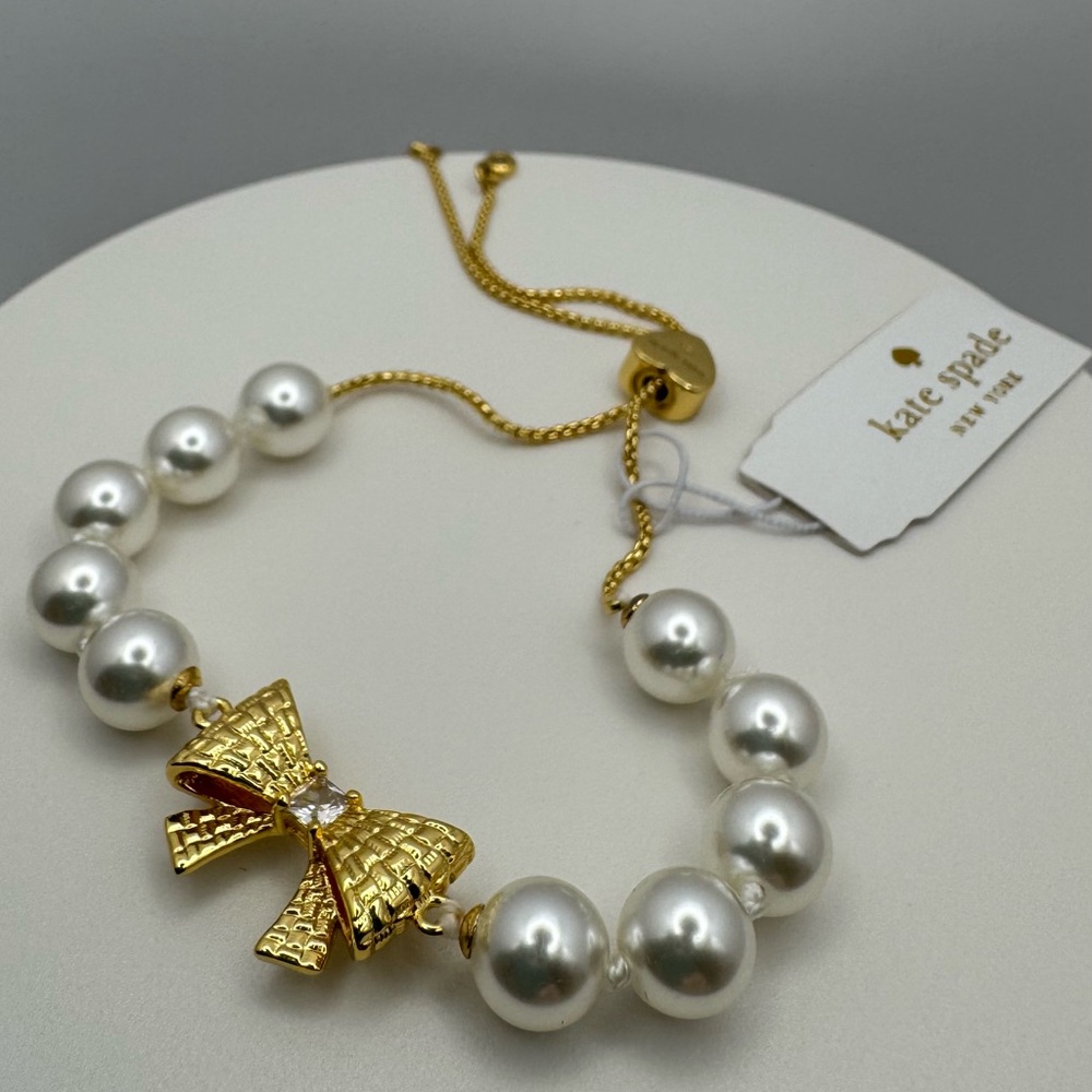 KATE SPADE Wrapped In A Bow Slider Bracelet NEW